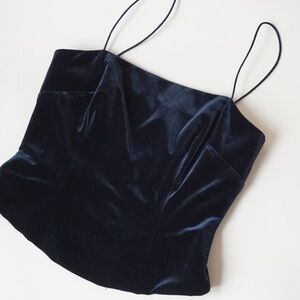 Donna Morgan Velvet Corset Top - Size 6